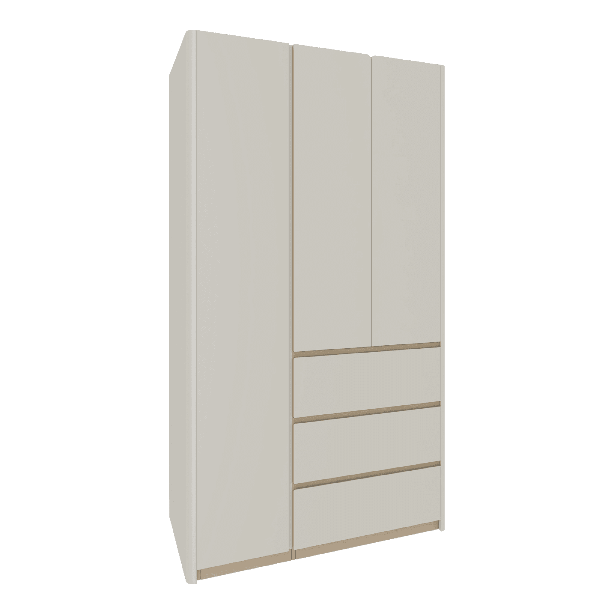 RIVO Wardrobe(3 Drs,3 Drws)1200W x 600D x 2160Hmm - Cream/Oak
