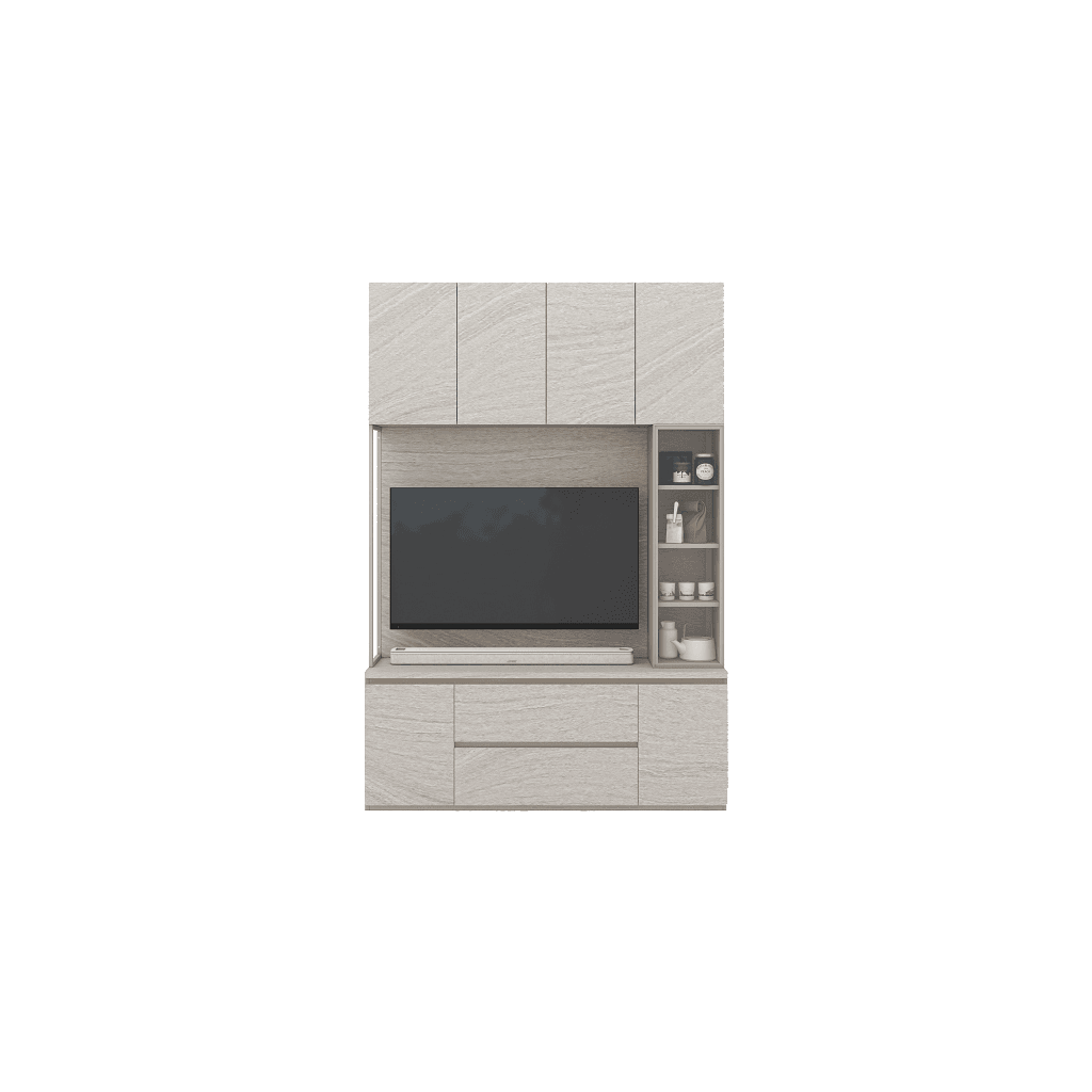CASTO FU202401015C 六門兩櫃桶高身電視組合櫃 1500W x 400D x 2200Hmm