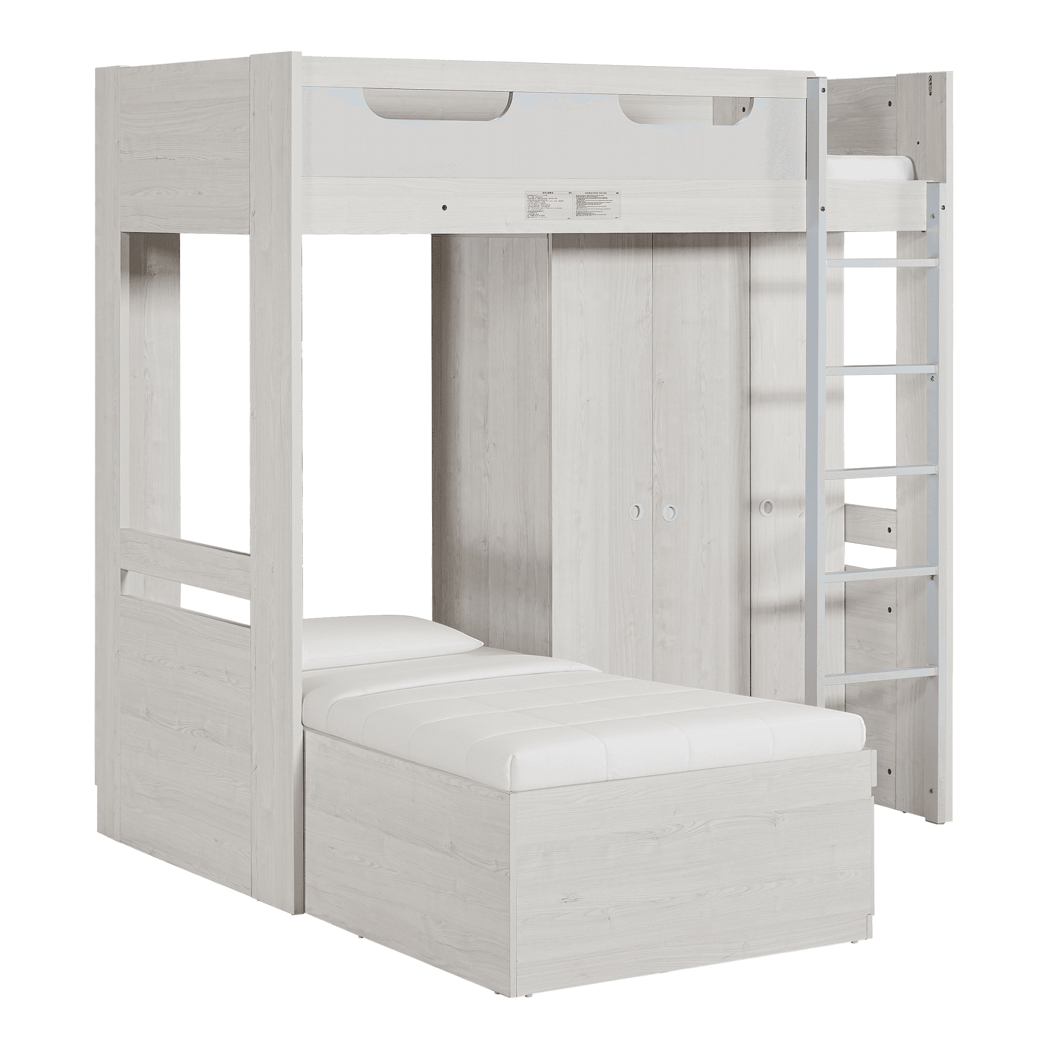 SERENO HA-361CD-3R Comb. Bed(3 Drs/T-Bed/Right Ladder)1830W x 1880D x 1887Hmm