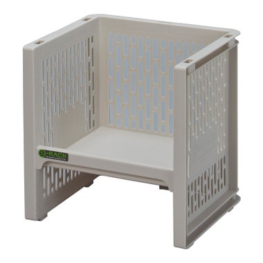 日本製 e-RACK 240W x 220D x 248Hmm 塑膠架 - 米色
