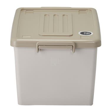 SOHO NOVO塑膠有轆鎖扣儲物箱37L 380W x 505D x 300Hmm - 奶茶色