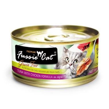Fussie Cat高竇貓泰國製黑鑽吞拿魚及雞肉80g