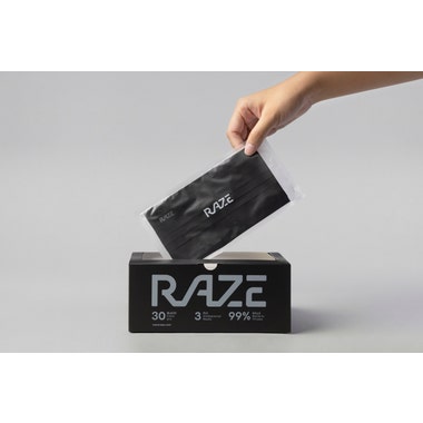 RAZE 3層光觸媒抗菌口罩 MA1012BK (大碼)(30片裝) - 型格黑