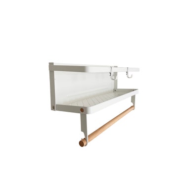 磁吸式可折疊廚房置物架 KCKM-21265 - 白色