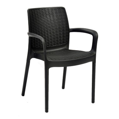 KETER Bali Mono KT-17190206 防曬戶外塑膠扶手椅580Wx 555D x 830Hmm - 炭灰色