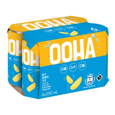 OOHA汽水 200ml (6罐裝) - 柚子海鹽味